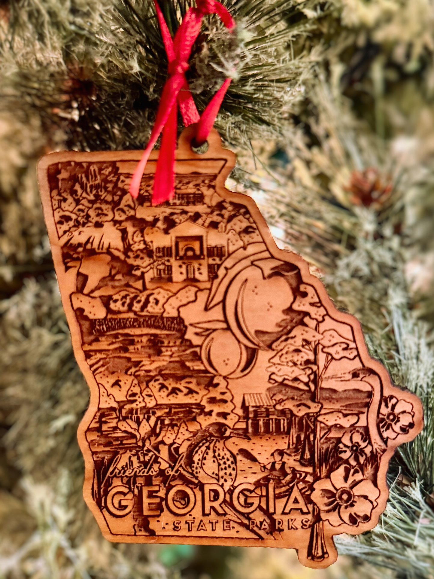 Georgia’s Wonders Wooden Ornament