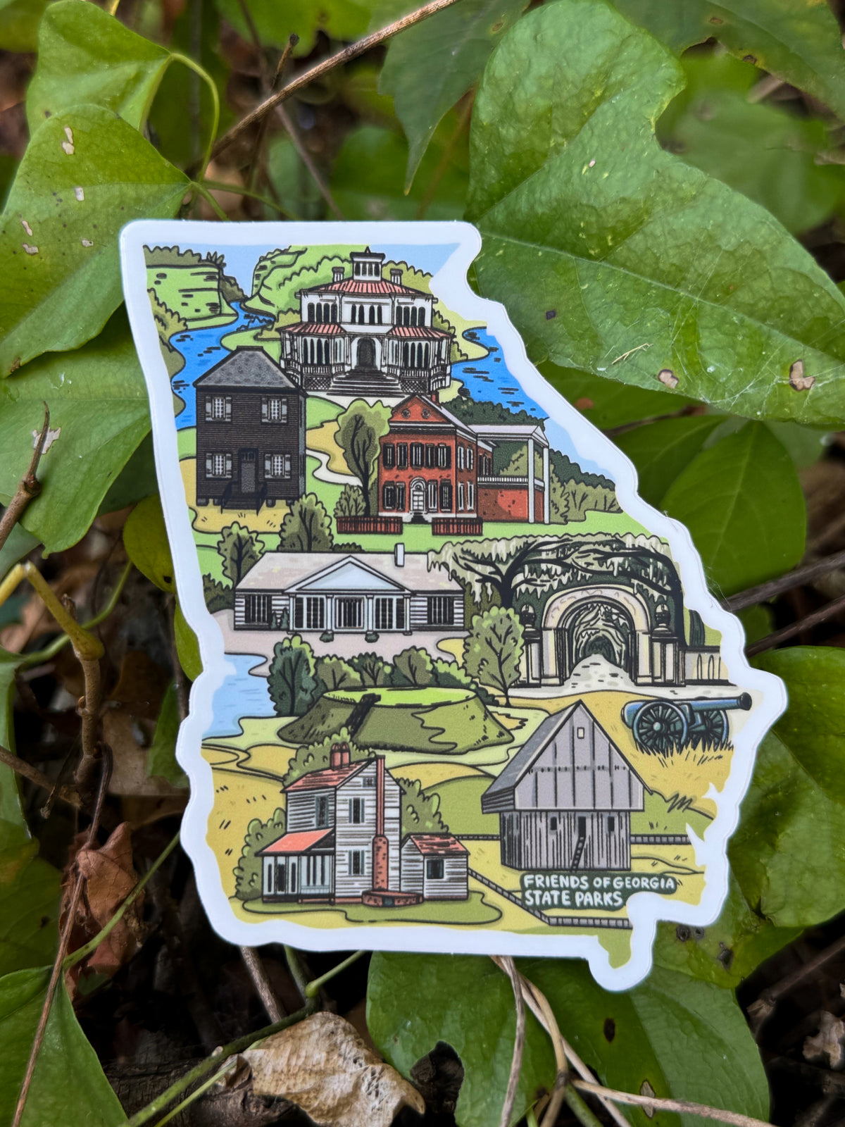 Georgia's Historical Wonders Sticker