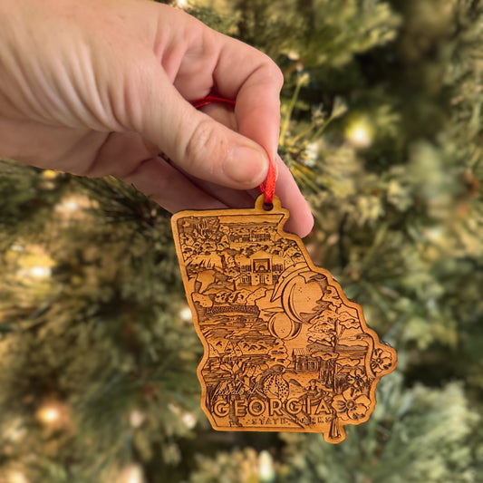 Georgia’s Wonders Wooden Ornament
